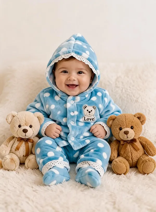 Blue_Wool_Hooded_Romper_For_Babies