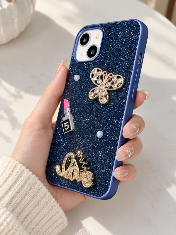 Blue_Glitter_Butterfly_Embellished_Iphone_Case