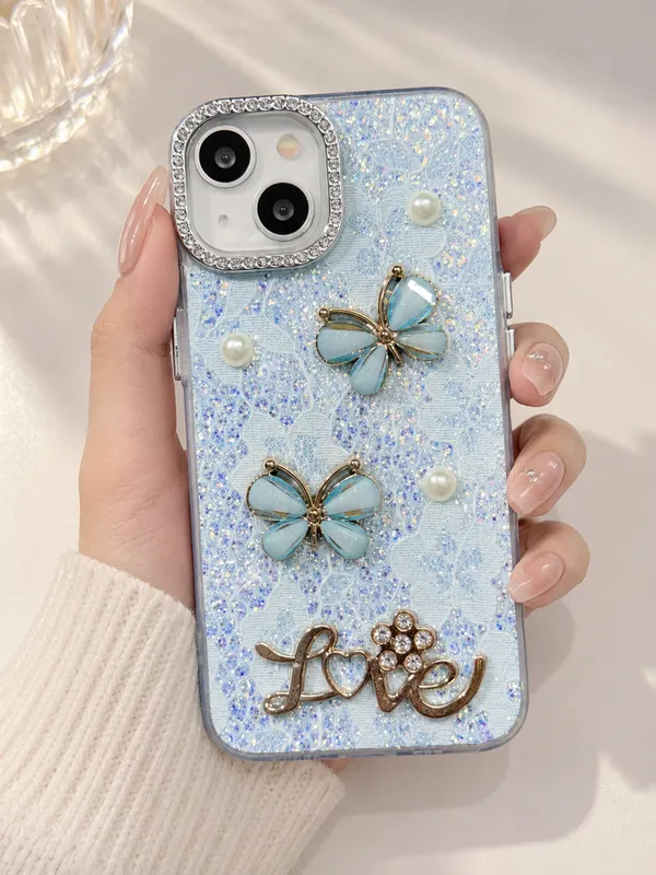 Blue_Glitter_Butterfly_Embellished_Iphone_Case