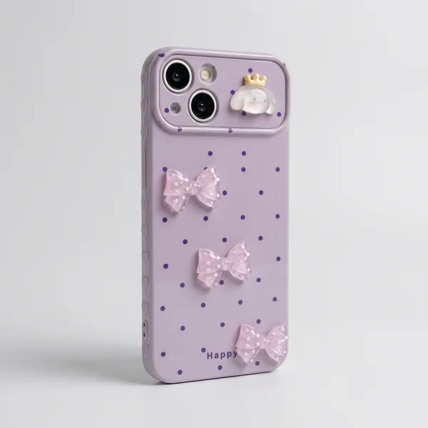 Lavender_Silicone_Bow_Cartoon_Embellished_Iphone_Case