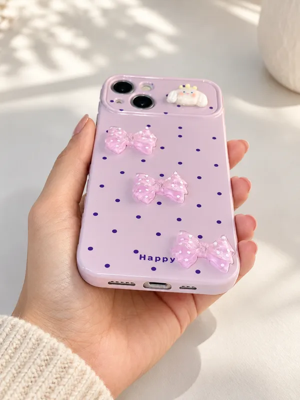 Lavender_Silicone_Bow_Cartoon_Embellished_Iphone_Case