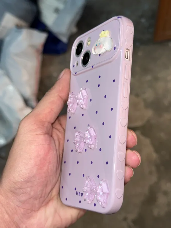 Lavender_Bow_Embellished_Cartoon_Phone_Case