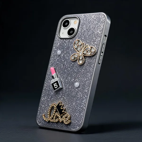 Silver_Glitter_Butterfly_Embellished_Iphone_Case