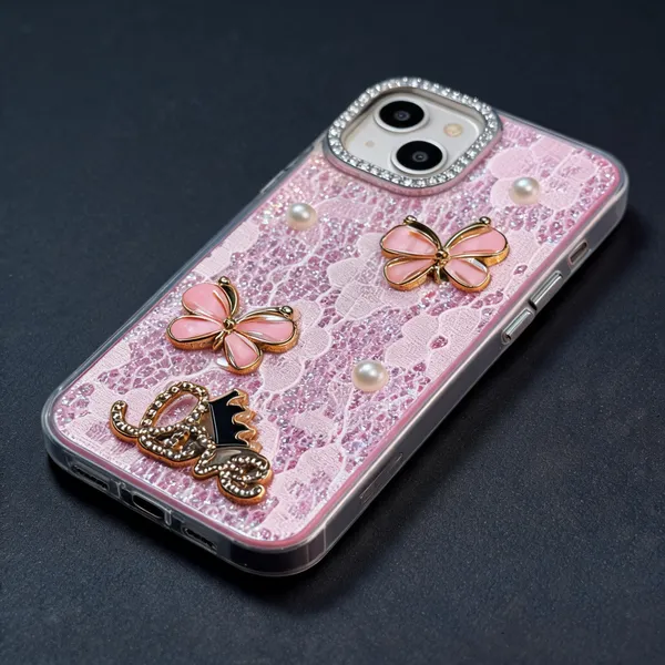 Pink_Glitter_Butterfly_Embellished_Iphone_Case