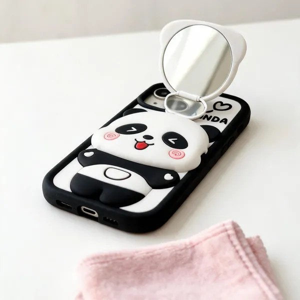 Cover_Lover_Panda_Mirror_Iphone_13/14/15_Mobile_Cover