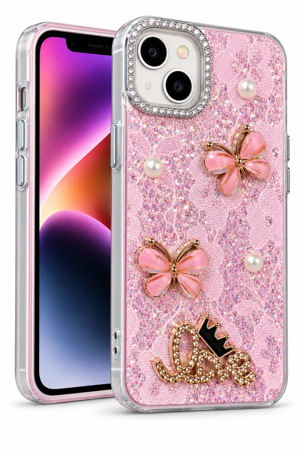 Pink_Glitter_Butterfly_Embellished_Iphone_Case