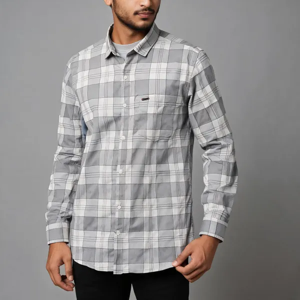 Grey_Checkered_Full_Sleeve_Shirt_For_Men