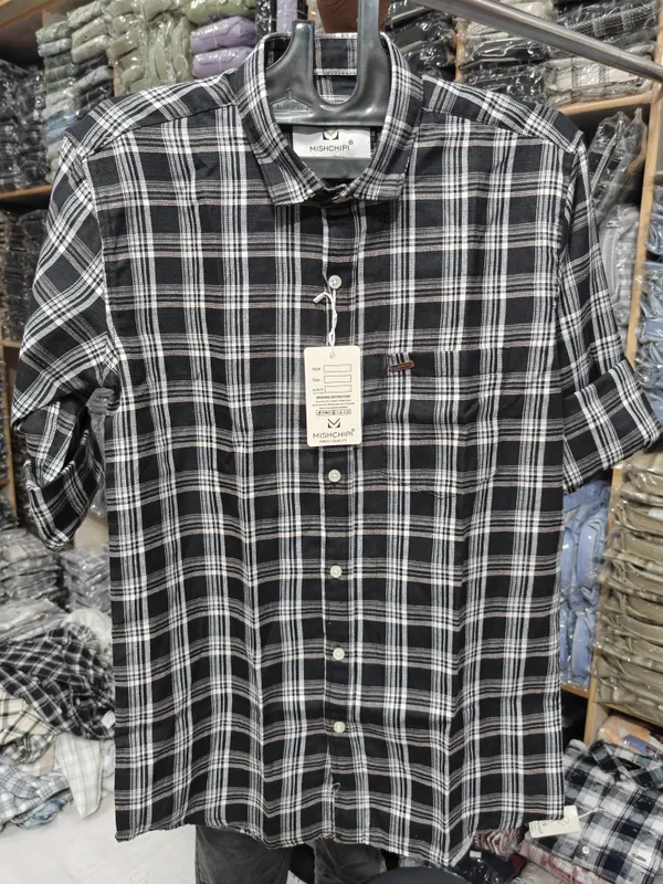Black_Checked_Regular_Fit_Casual_Shirt_for_Men