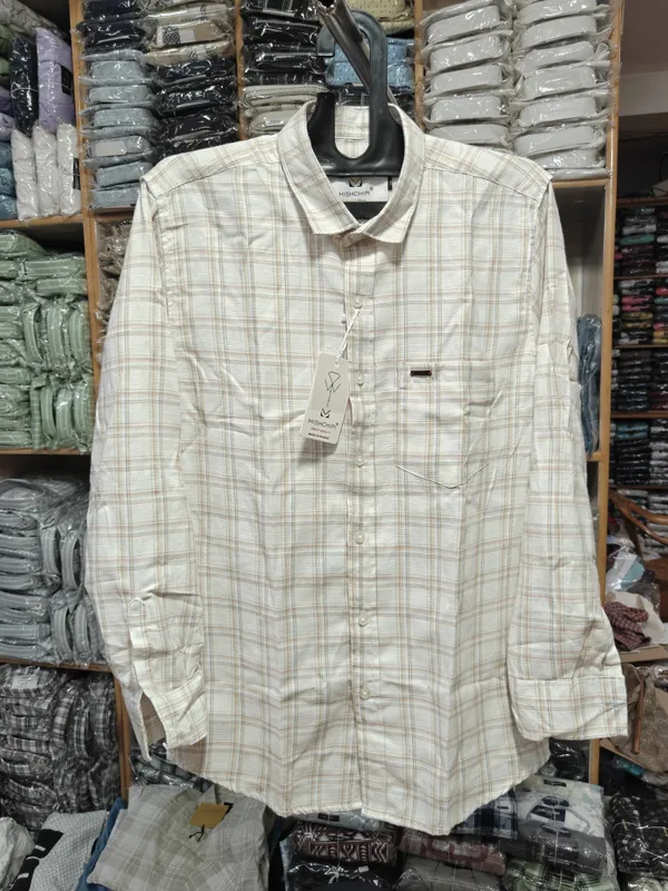 Cream_Check_Full_Sleeve_Shirt_for_Men