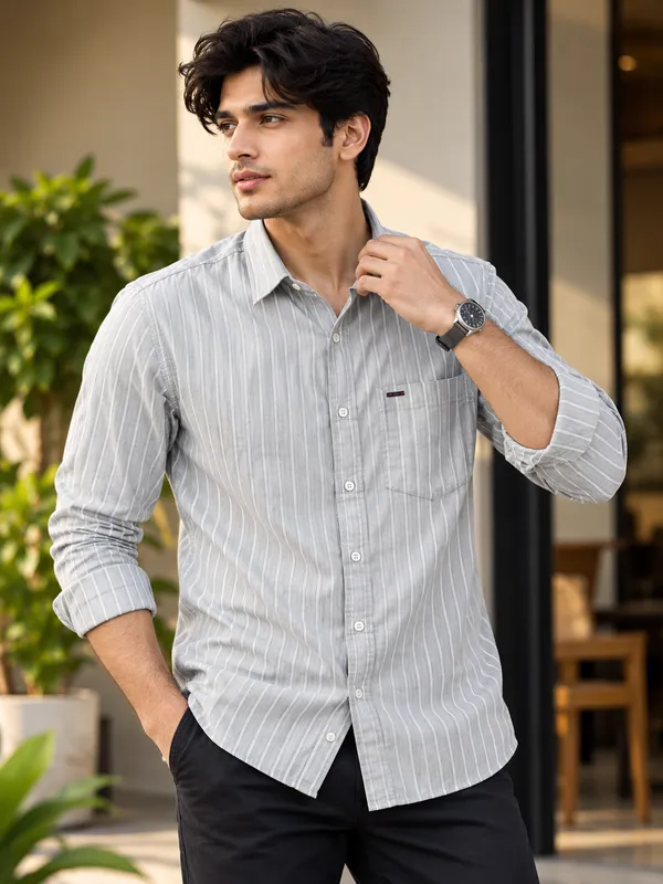 Grey_Striped_Regular_Fit_Shirt_For_Men