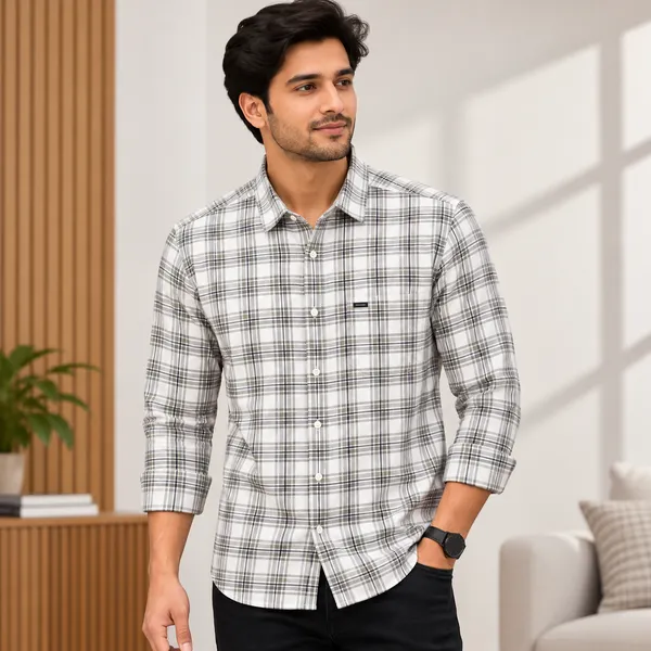 Grey_Checkered_Full_Sleeve_Shirt_For_Men