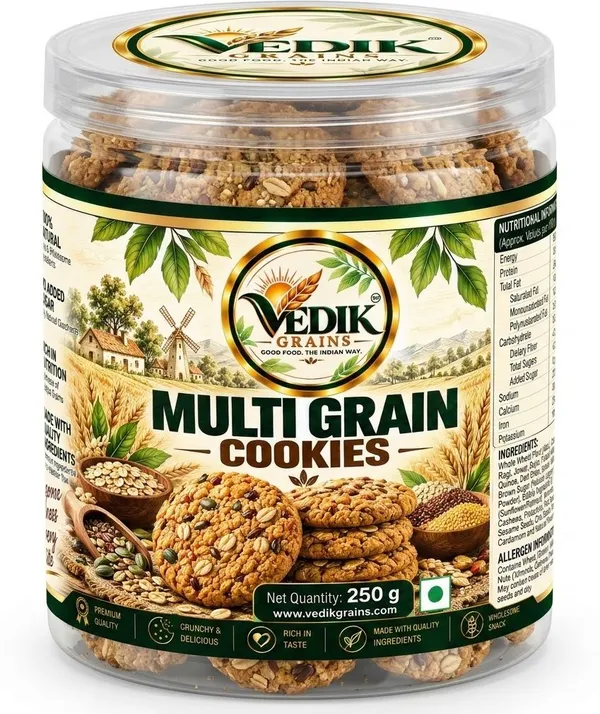Vedik_Grains_Multigrain_Cookies_250_g_-_Multi_Grain_Biscuits,_Crunchy_Tea_Time_Snack_Pack_Cookies_(250_g)