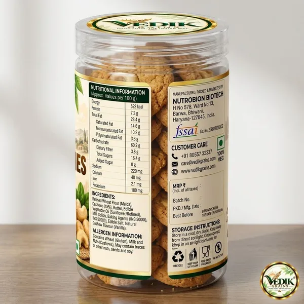 Vedik_Grains_Cashew_Cookies_250_g_-_Rich_Cashew_Nut_Biscuits,_Dry_Fruit_Tea_Time_Treat_Pack_Cookies_(250_g)