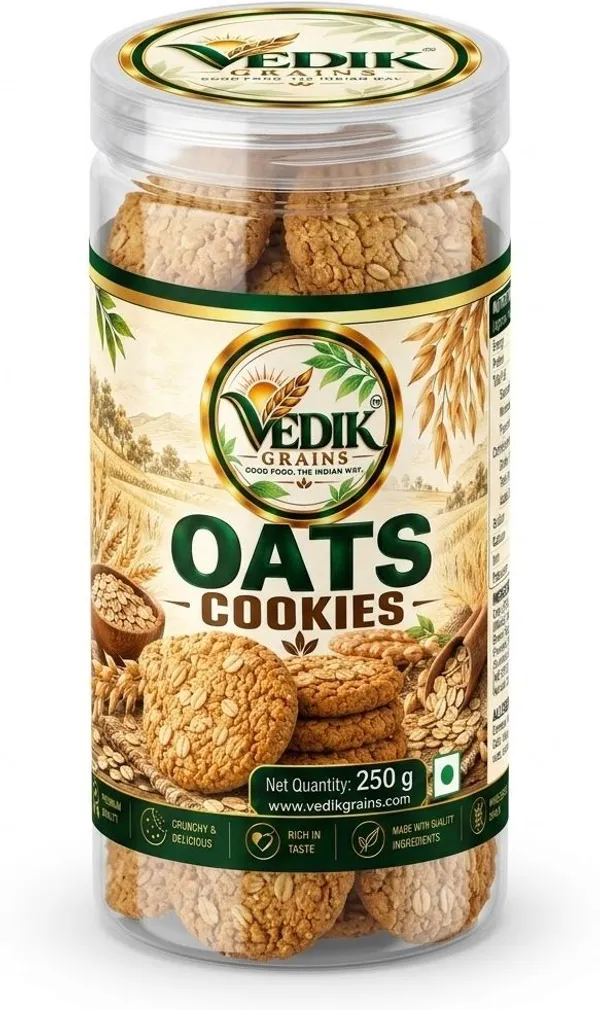 Vedik_Grains_Oats_Cookies_250_g_-_Oats_Biscuits,_Crunchy_Breakfast_&_Tea_Time_Snack_Pack_Cookies_(250_g)