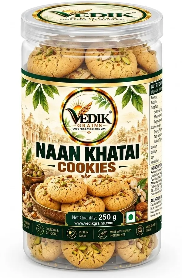 Vedik_Grains_Naan_Khatai_Cookies_250_g_-_Traditional_Indian_Shortbread,_Tea_Time_Biscuit_Cookies_(250_g)