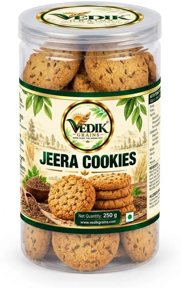 Vedik_Grains_Jeera_Cookies_250_g_-_Cumin_Seed_Biscuits,_Savoury_Indian_Tea_Time_Snack_Pack_Cookies_(250_g)