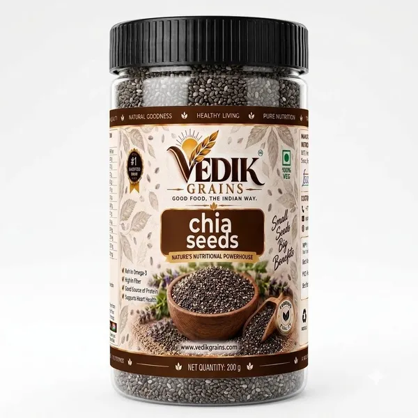 Vedik_Grains_Chia_Seeds_200_g_-_Edible_Seeds_for_Smoothies,_Pudding_&_Breakfast_Bowl_Mix_Chia_Seeds_(200_g)