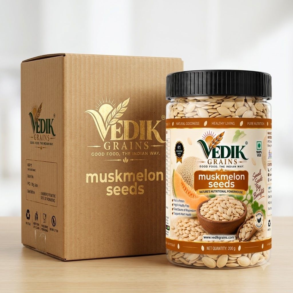 Vedik_Grains_Muskmelon_Seeds_200_g_-_Edible_Seed_Kernels_for_Snacks,_Desserts_&_Breakfast_Muskmelon_Seeds_(200_g)