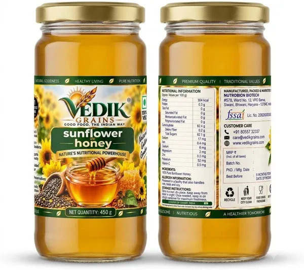 Vedik_Grains_Sunflower_Honey_|_Pure_&_Natural_Honey_|_Filtered_Honey_(450_g)