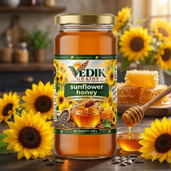 Vedik_Grains_Sunflower_Honey_|_Pure_&_Natural_Honey_|_Filtered_Honey_(450_g)
