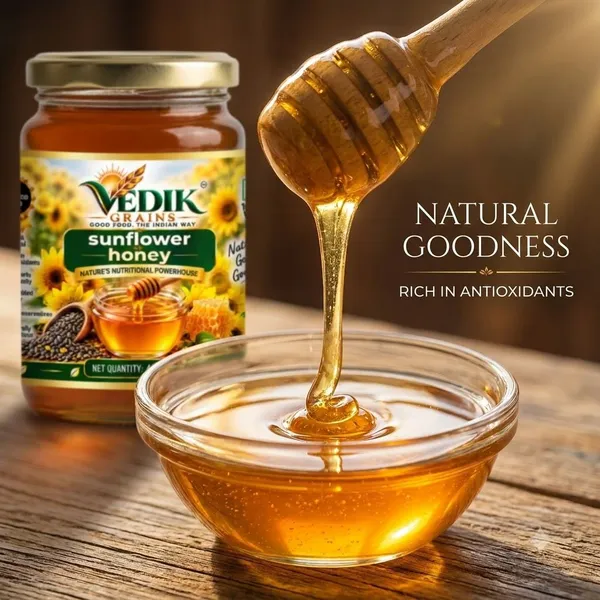 Vedik_Grains_Sunflower_Honey_|_Pure_&_Natural_Honey_|_Filtered_Honey_(450_g)