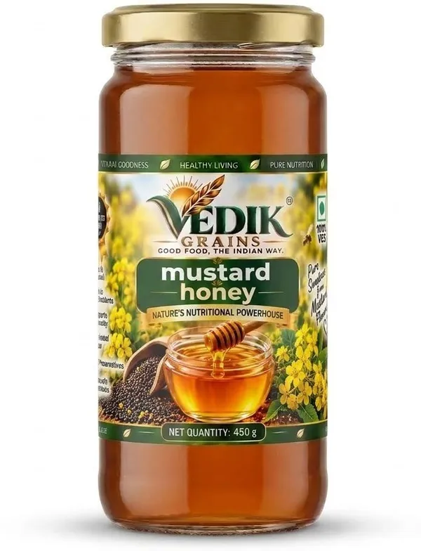 Vedik_Grains_Mustard_Honey_|_Pure_&_Natural_Honey_|_Filtered_Honey_(450_g)