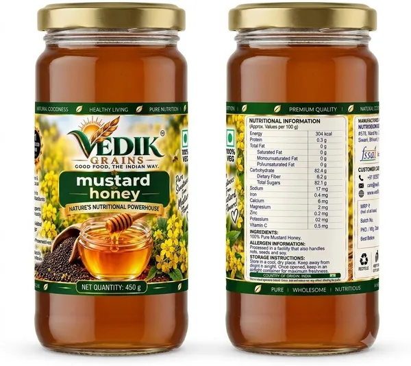 Vedik_Grains_Mustard_Honey_|_Pure_&_Natural_Honey_|_Filtered_Honey_(450_g)
