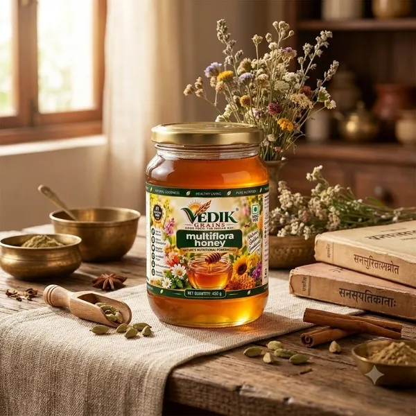 Vedik_Grains_Multiflora_Honey_|_Pure_&_Natural_Honey_|_Filtered_Honey_(450_g)
