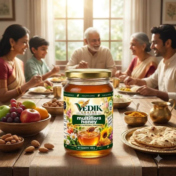 Vedik_Grains_Multiflora_Honey_|_Pure_&_Natural_Honey_|_Filtered_Honey_(450_g)