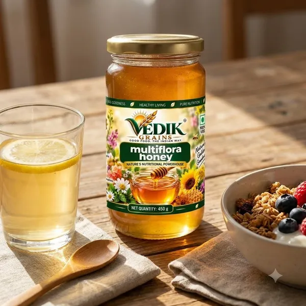 Vedik_Grains_Multiflora_Honey_|_Pure_&_Natural_Honey_|_Filtered_Honey_(450_g)