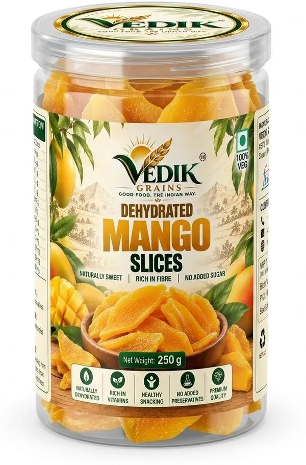 Vedik_Grains_Freeze_Dried_Mango_Slices_-_Dried_Fruit_Chips,_Teatime_Snack,_Tropical_Fruit_Mango_(1_x_250_g)