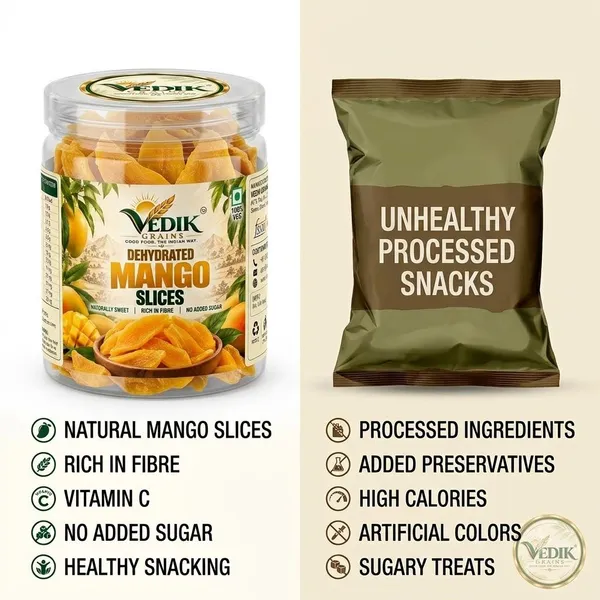 Vedik_Grains_Freeze_Dried_Mango_Slices_-_Dried_Fruit_Chips,_Teatime_Snack,_Tropical_Fruit_Mango_(1_x_250_g)
