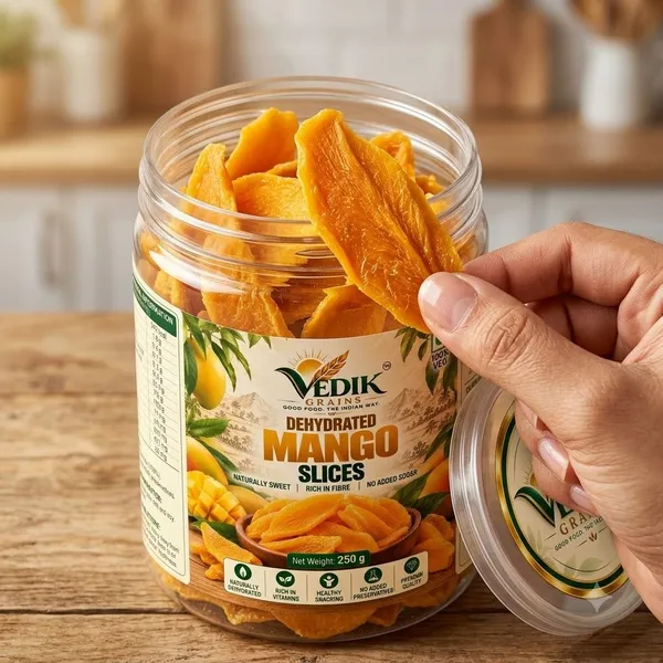 Vedik_Grains_Freeze_Dried_Mango_Slices_-_Dried_Fruit_Chips,_Teatime_Snack,_Tropical_Fruit_Mango_(1_x_250_g)