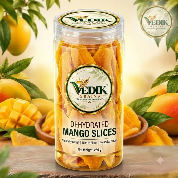 Vedik_Grains_Freeze_Dried_Mango_Slices_-_Dried_Fruit_Chips,_Teatime_Snack,_Tropical_Fruit_Mango_(1_x_250_g)