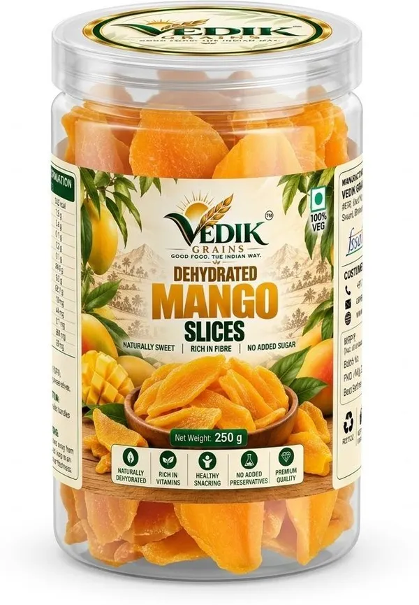 Vedik_Grains_Freeze_Dried_Mango_Slices_-_Dried_Fruit_Chips,_Teatime_Snack,_Tropical_Fruit_Mango_(1_x_250_g)