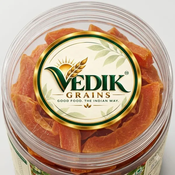 Vedik_Grains_Dried_Papaya_Slices_-_Freeze_Dried_Fruits,_Tropical_Fruit_Chips,_Snack_Pack_Papaya_(1_x_250_g)