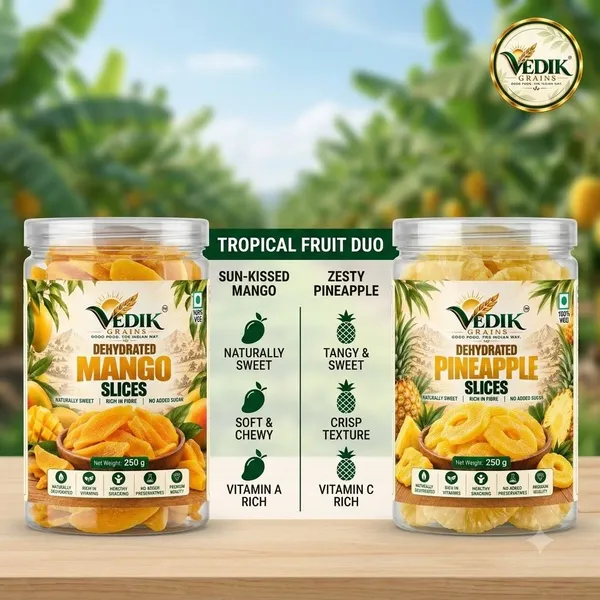 Vedik_Grains_Dried_Fruits_Combo_-_Mango_Pineapple,_Freeze_Dried_Tropical_Fruit_Snack_Pack_Assorted_Fruit_(2_x_250_g)