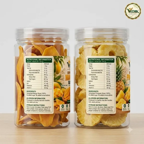 Vedik_Grains_Dried_Fruits_Combo_-_Mango_Pineapple,_Freeze_Dried_Tropical_Fruit_Snack_Pack_Assorted_Fruit_(2_x_250_g)