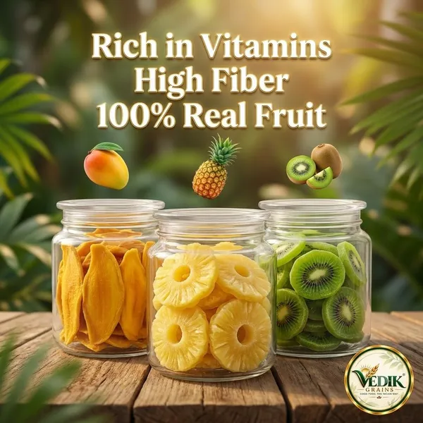 Vedik_Grains_Dried_Fruit_Mix_-_Mango_Pineapple_Kiwi,_Freeze_Dried_Fruits,_Tropical_Snack_Assorted_Fruit_(3_x_250_g)