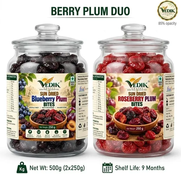 Vedik_Grains_Dried_Fruits_Combo_-_Blueberry_Plum,_Rosebery_Plum,_Mixed_Fruit_Snack_Pack_Plums_(2_x_250_g)