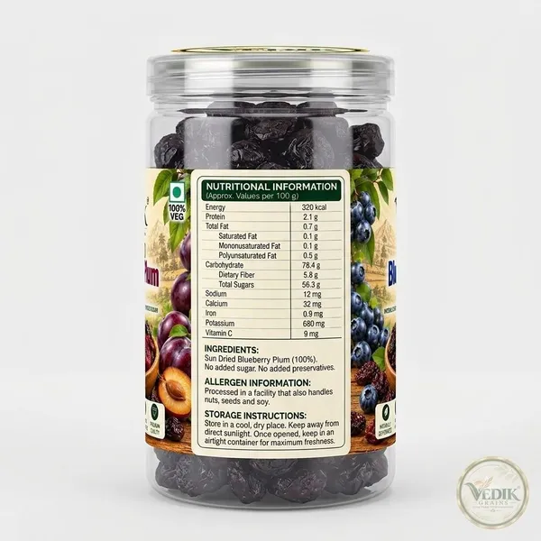 Vedik_Grains_Blueberry_Plum_-_Dried_Fruits,_Freeze_Dried_Fruit_Snack,_Natural_Plum_Treat_Plums_(1_x_250_g)