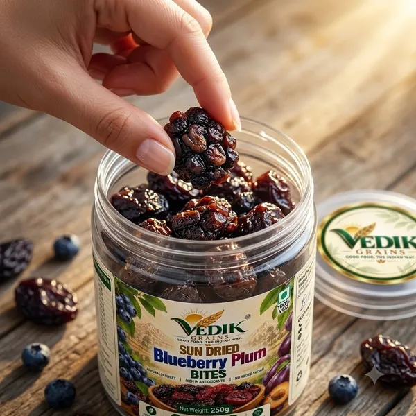 Vedik_Grains_Blueberry_Plum_-_Dried_Fruits,_Freeze_Dried_Fruit_Snack,_Natural_Plum_Treat_Plums_(1_x_250_g)