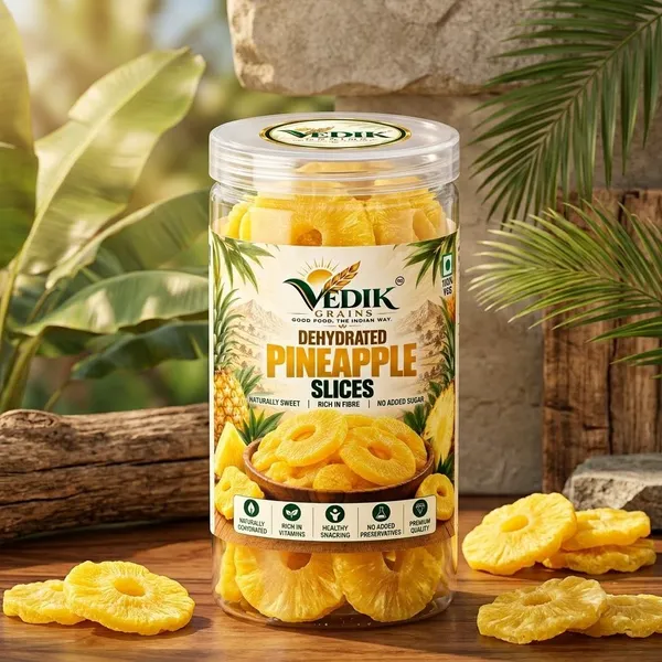Vedik_Grains_Pineapple_Fruit_Chips_-_Freeze_Dried_Fruits,_Sweet_Tangy_Dried_Fruit_Snack_Pineapple_(1_x_250_g)
