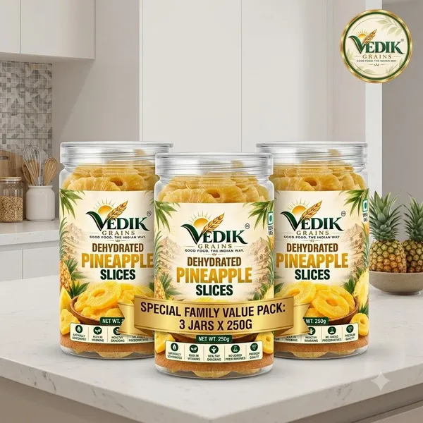 Vedik_Grains_Pineapple_Fruit_Chips_-_Freeze_Dried_Fruits,_Sweet_Tangy_Dried_Fruit_Snack_Pineapple_(1_x_250_g)