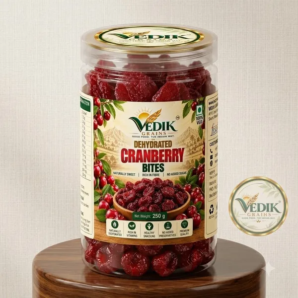 Vedik_Grains_Dry_CranBerries_Snack_-_Freeze_Dried_Cranberries,_Dried_Fruits_Mix,_Fruit_Bites_Cranberries_(1_x_250_g)