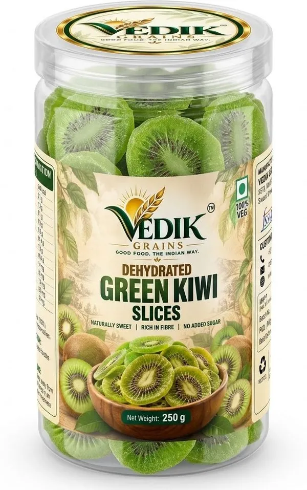 Vedik_Grains_Dried_Kiwi_Slices_-_Freeze_Dried_Fruits_Chips,_Tangy_Fruit_Snack,_Fruit_Mix_Kiwi_(1_x_250_g)