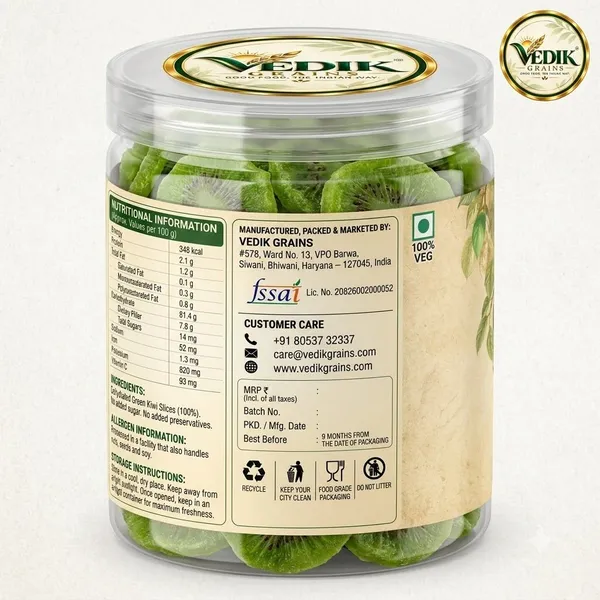 Vedik_Grains_Dried_Kiwi_Slices_-_Freeze_Dried_Fruits_Chips,_Tangy_Fruit_Snack,_Fruit_Mix_Kiwi_(1_x_250_g)