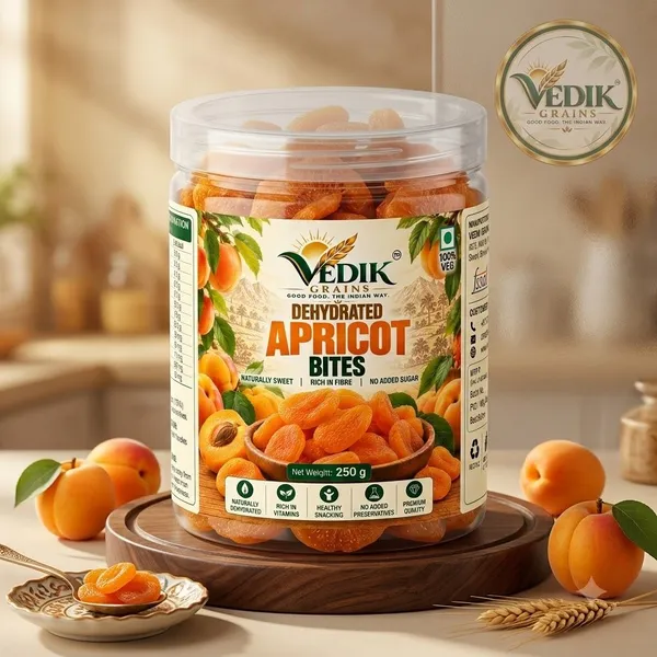 Vedik_Grains_Freeze_Dried_Apricot_Bites_-_Dried_Fruits_Mix,_Healthy_Teatime_Fruit_Snack_Apricots_(1_x_250_g)