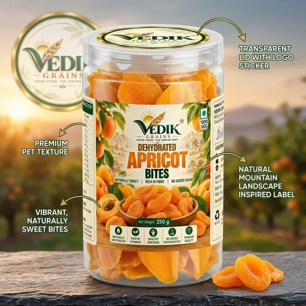 Vedik_Grains_Freeze_Dried_Apricot_Bites_-_Dried_Fruits_Mix,_Healthy_Teatime_Fruit_Snack_Apricots_(1_x_250_g)