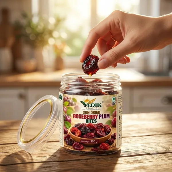 Vedik_Grains_Rosebery_Plum_-_Natural_Dried_Fruits,_Freeze_Dried_Snack,_Plum_Fruit_Bites_Plums_(1_x_250_g)